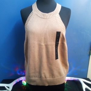 Banana Republic tan mussel knit top.siz L
